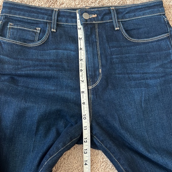 L'AGENCE Bell High-Rise Flare Marty Women Sz 30 Indigo bell Bottom Stretch Jeans - Picture 6 of 10